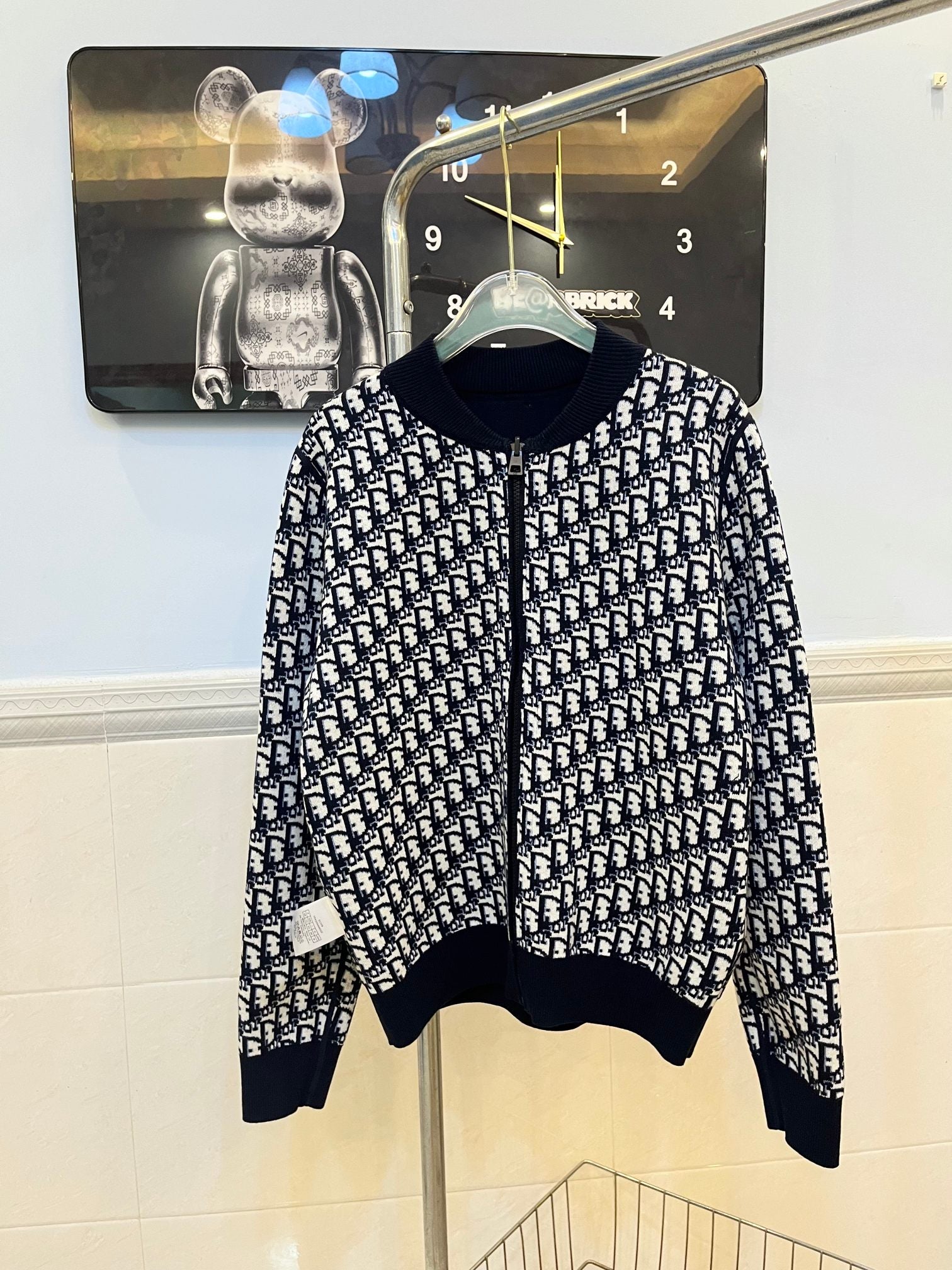 Dior Reversible Wool & Cashmere Knit Jacket – Monogram Jacquard