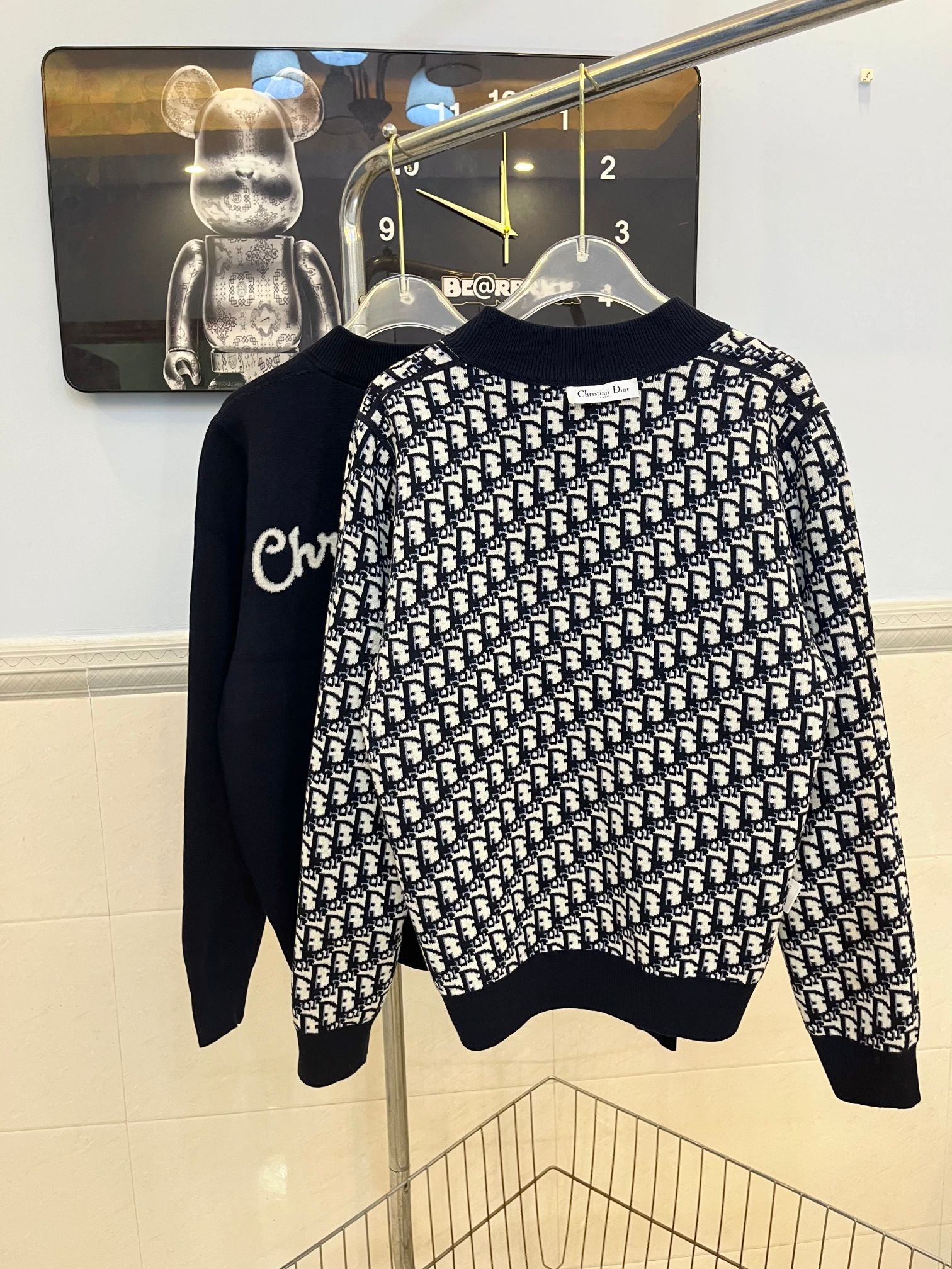 Dior Reversible Wool & Cashmere Knit Jacket – Monogram Jacquard