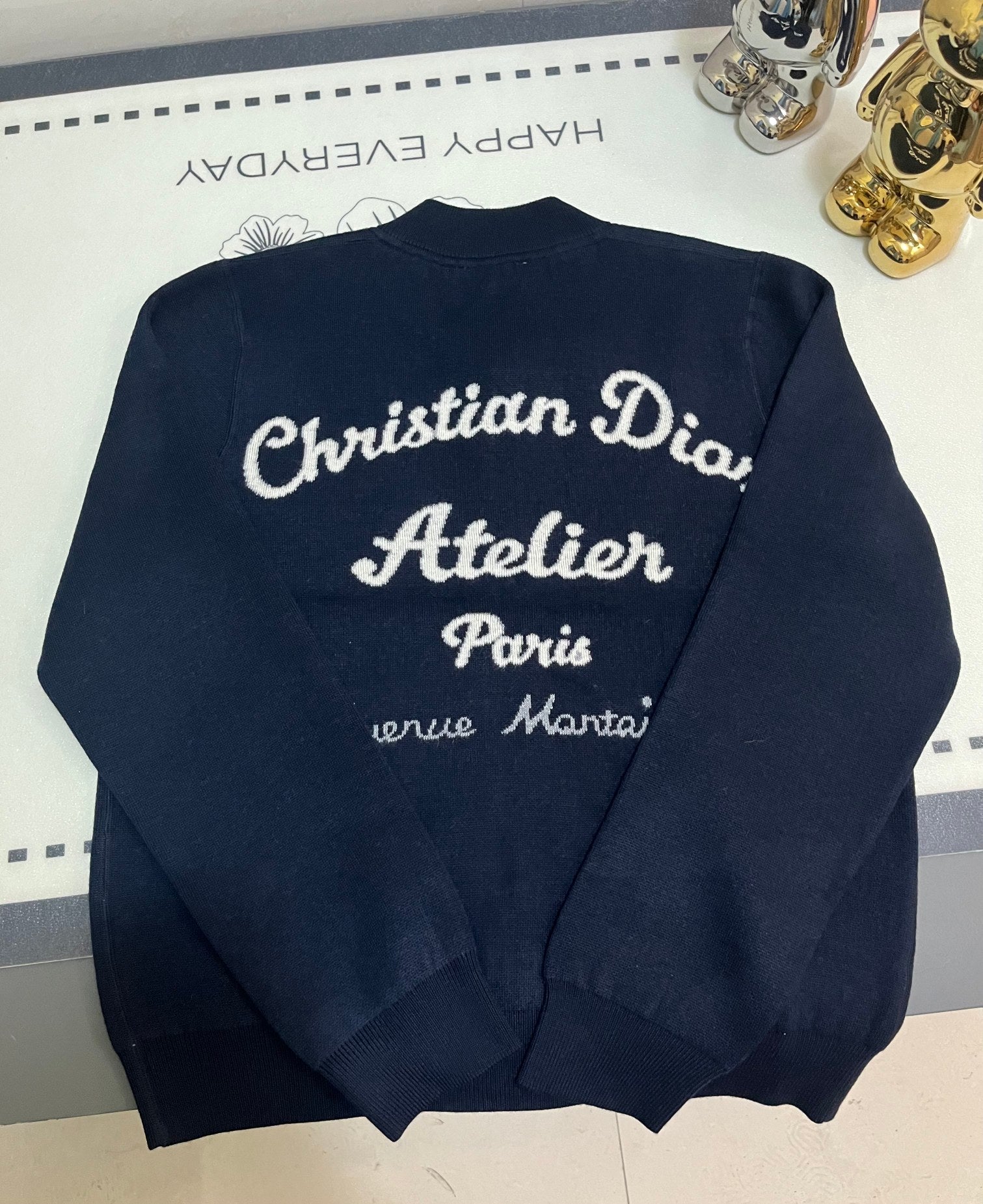 Dior Reversible Wool & Cashmere Knit Jacket – Monogram Jacquard