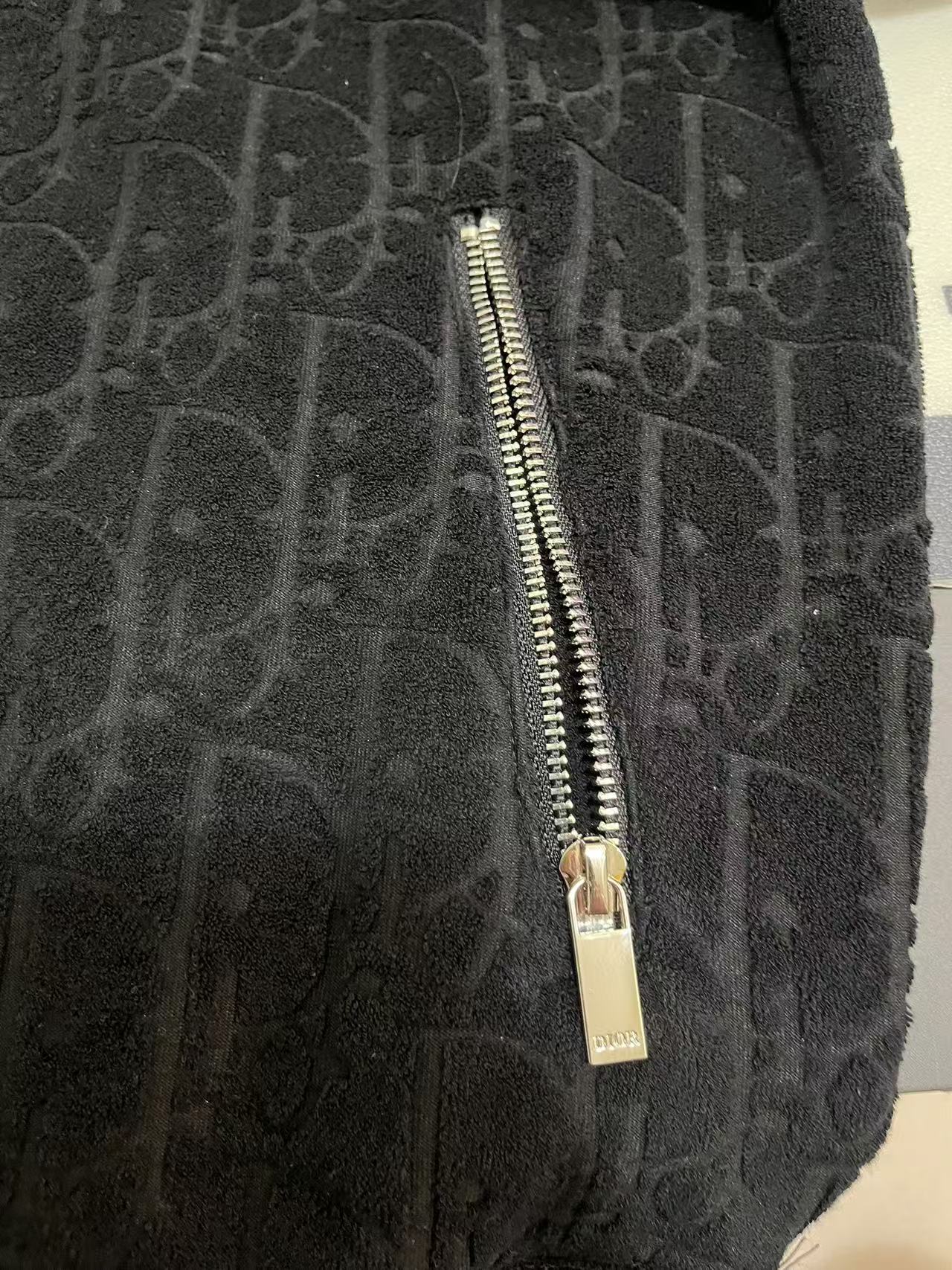 DIOR 2024 Monogram Towel-Jacquard Logo Hoodie Jacket – Vintage Inspired