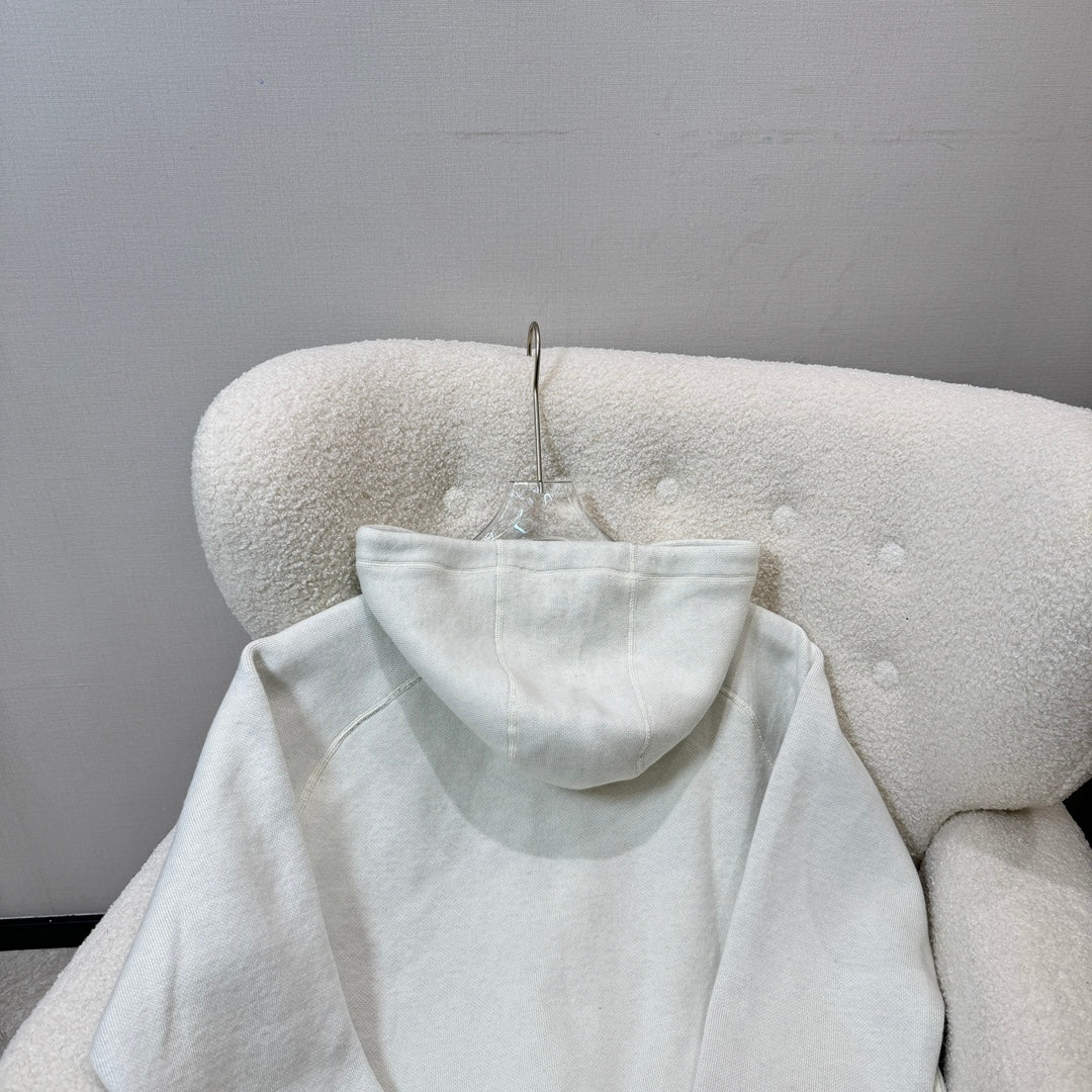 Dior 2024 Embroidered Double-Sided Wool Hoodie Cardigan