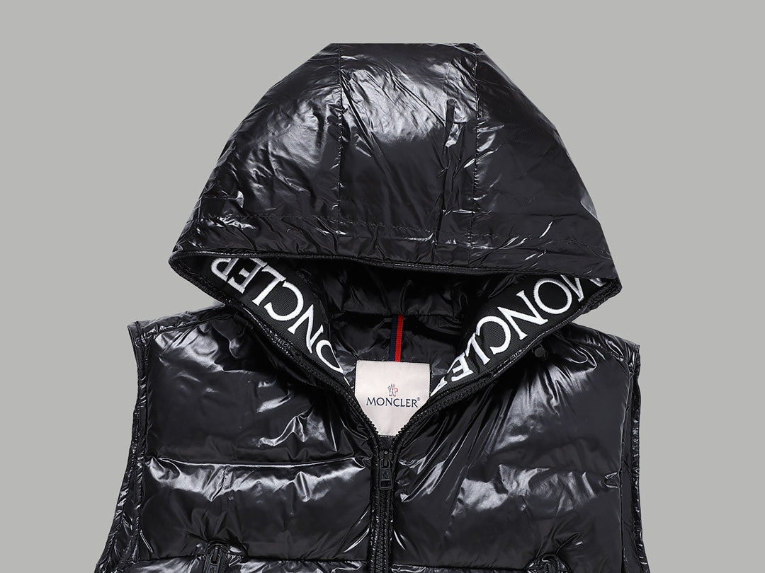 Moncler Classic Logo Hooded Down Vest | Unisex Premium Edition | Sizes 1–5