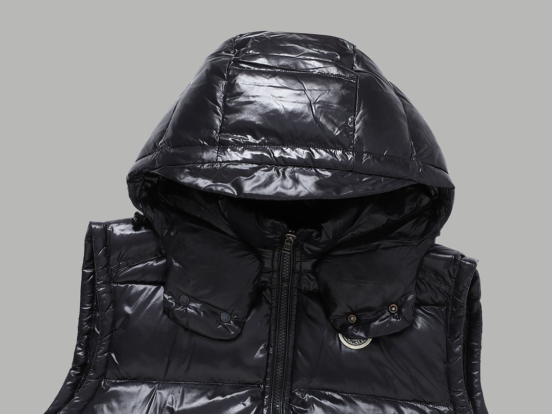 Moncler Classic Logo Hooded Down Vest | Unisex Premium Edition | Sizes 1–5