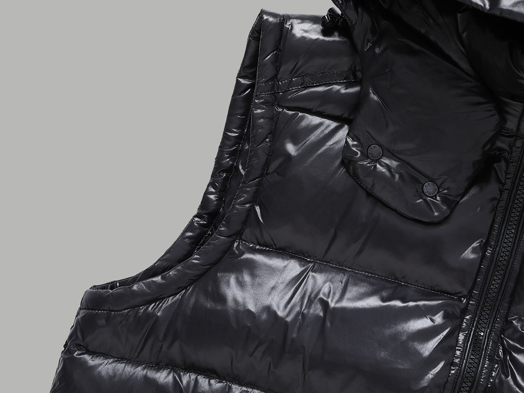 Moncler Classic Logo Hooded Down Vest | Unisex Premium Edition | Sizes 1–5