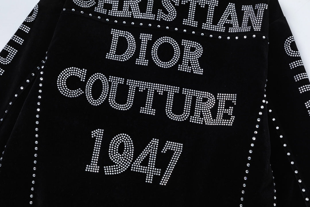 DIOR 2024 Autumn/Winter Men’s Velvet Baseball Jacket – Size M-2XL