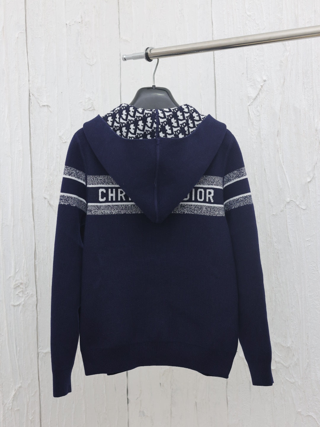 DIOR 2024 Autumn/Winter Reversible Cashmere Hooded Knit Jacket – Size 40-44