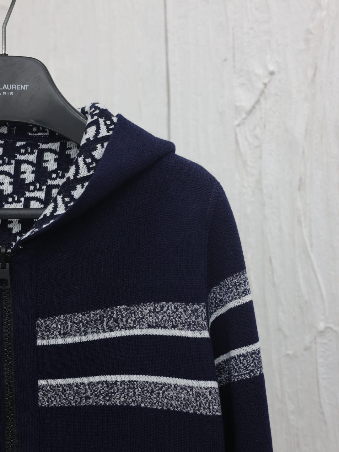 DIOR 2024 Autumn/Winter Reversible Cashmere Hooded Knit Jacket – Size 40-44