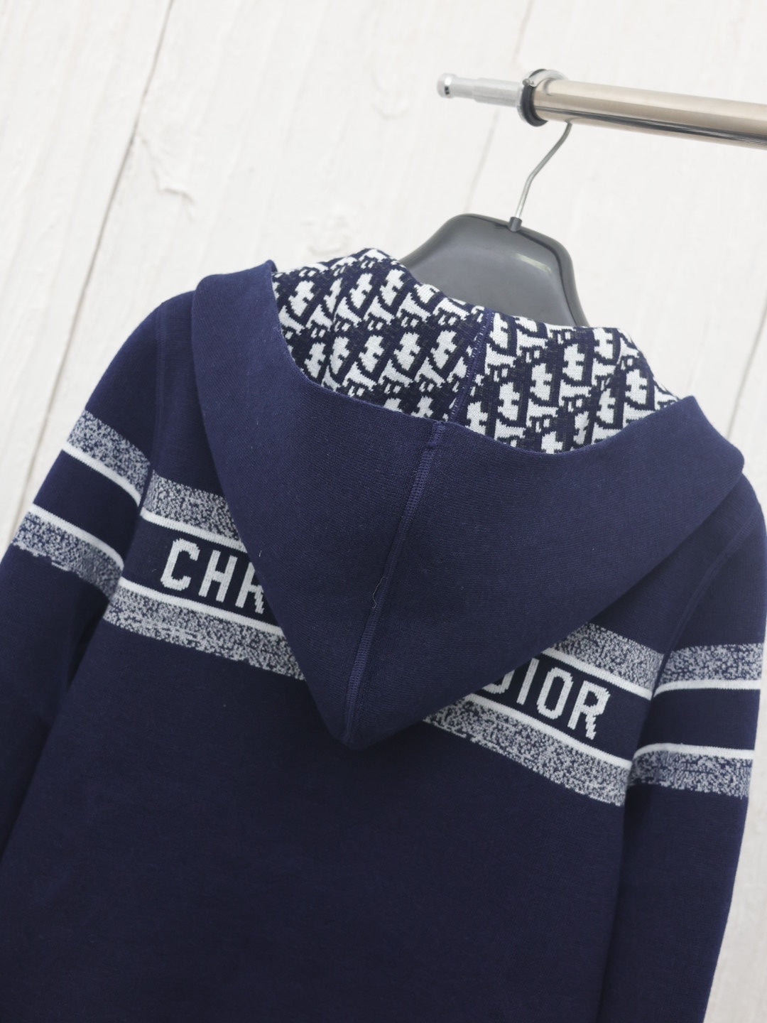DIOR 2024 Autumn/Winter Reversible Cashmere Hooded Knit Jacket – Size 40-44