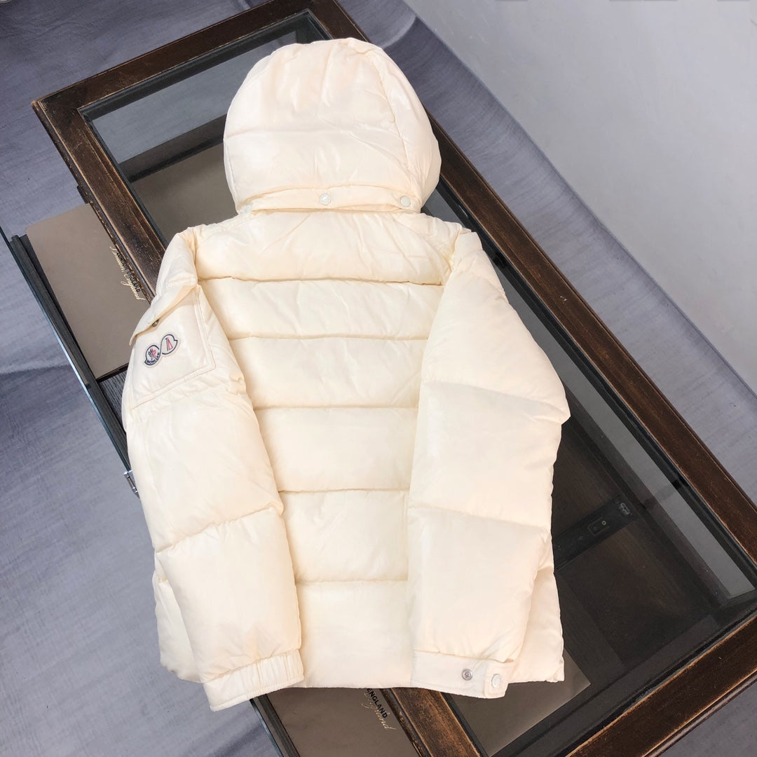 Moncler Maya 70 Short Down Jacket | Men’s 70th Anniversary Edition | Black / Off-White | Sizes 1–5