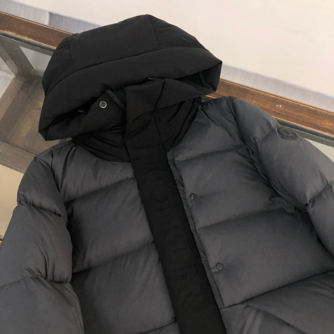 Moncler “Black Warrior” Limited Edition Down Jacket | Men’s Hooded Puffer Coat | Black / Off-White / Dark Gray | Sizes 1–5