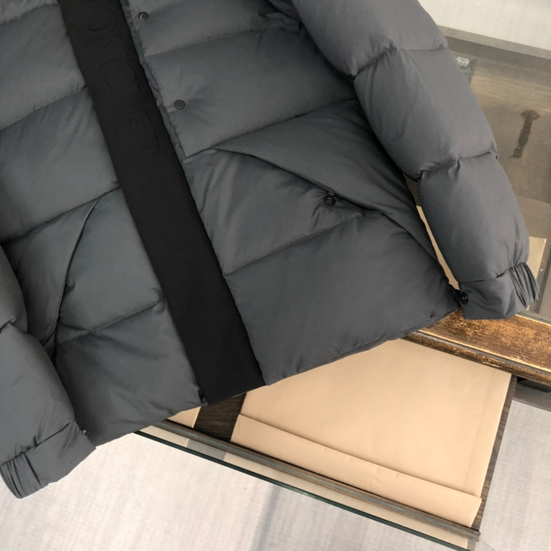 Moncler “Black Warrior” Limited Edition Down Jacket | Men’s Hooded Puffer Coat | Black / Off-White / Dark Gray | Sizes 1–5