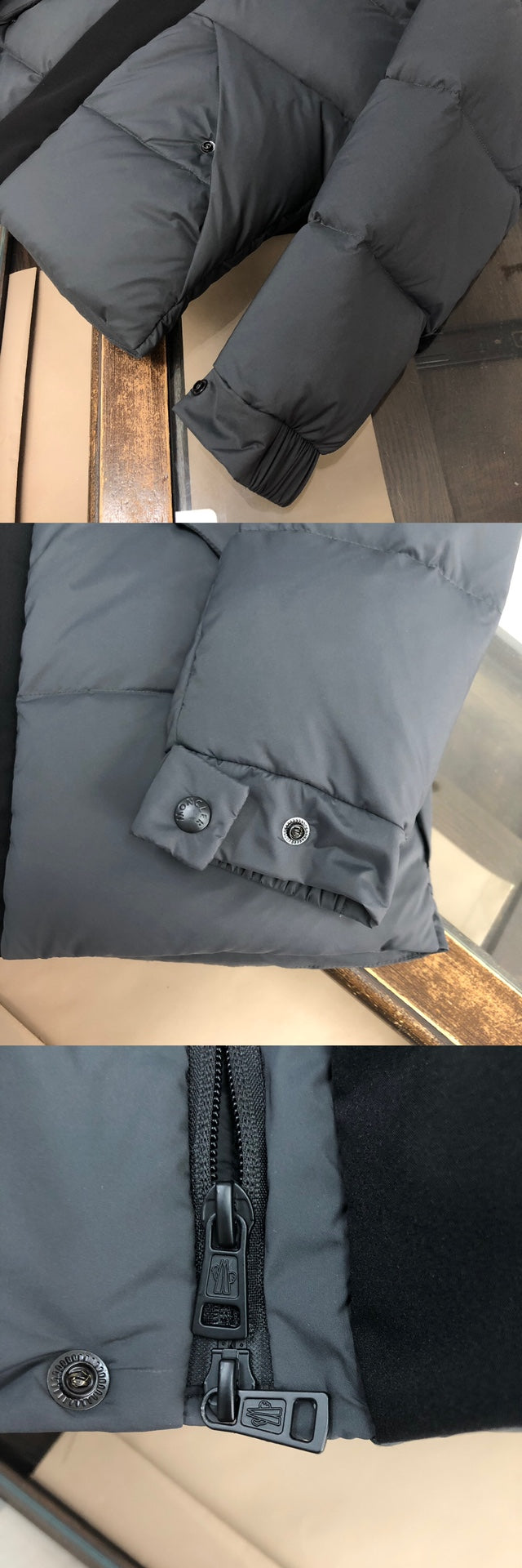 Moncler “Black Warrior” Limited Edition Down Jacket | Men’s Hooded Puffer Coat | Black / Off-White / Dark Gray | Sizes 1–5
