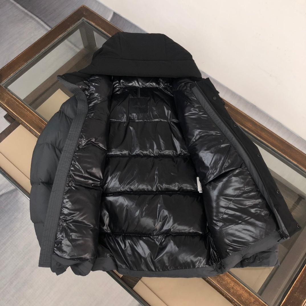 Moncler “Black Warrior” Limited Edition Down Jacket | Men’s Hooded Puffer Coat | Black / Off-White / Dark Gray | Sizes 1–5