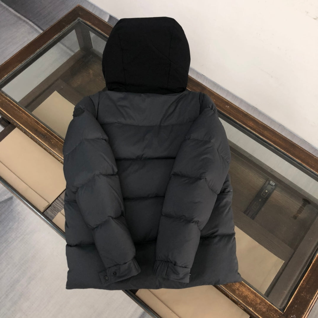 Moncler “Black Warrior” Limited Edition Down Jacket | Men’s Hooded Puffer Coat | Black / Off-White / Dark Gray | Sizes 1–5