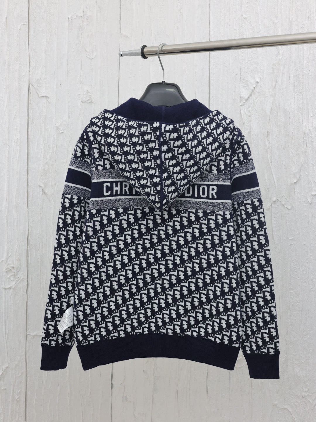 DIOR 2024 Autumn/Winter Reversible Cashmere Hooded Knit Jacket – Size 40-44