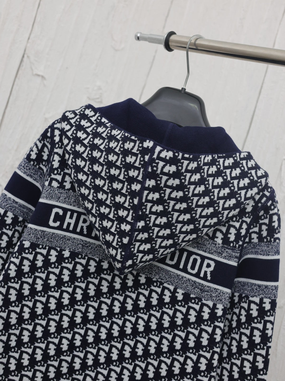 DIOR 2024 Autumn/Winter Reversible Cashmere Hooded Knit Jacket – Size 40-44