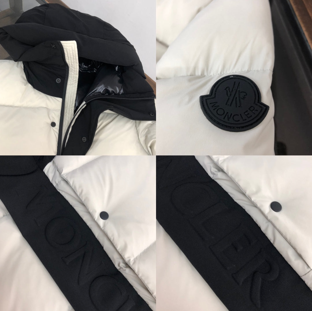 Moncler “Black Warrior” Limited Edition Down Jacket | Men’s Hooded Puffer Coat | Black / Off-White / Dark Gray | Sizes 1–5