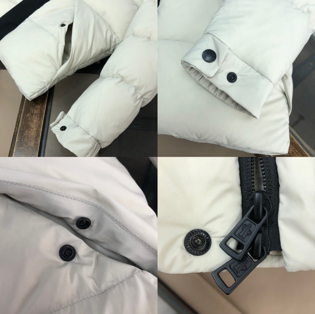 Moncler “Black Warrior” Limited Edition Down Jacket | Men’s Hooded Puffer Coat | Black / Off-White / Dark Gray | Sizes 1–5
