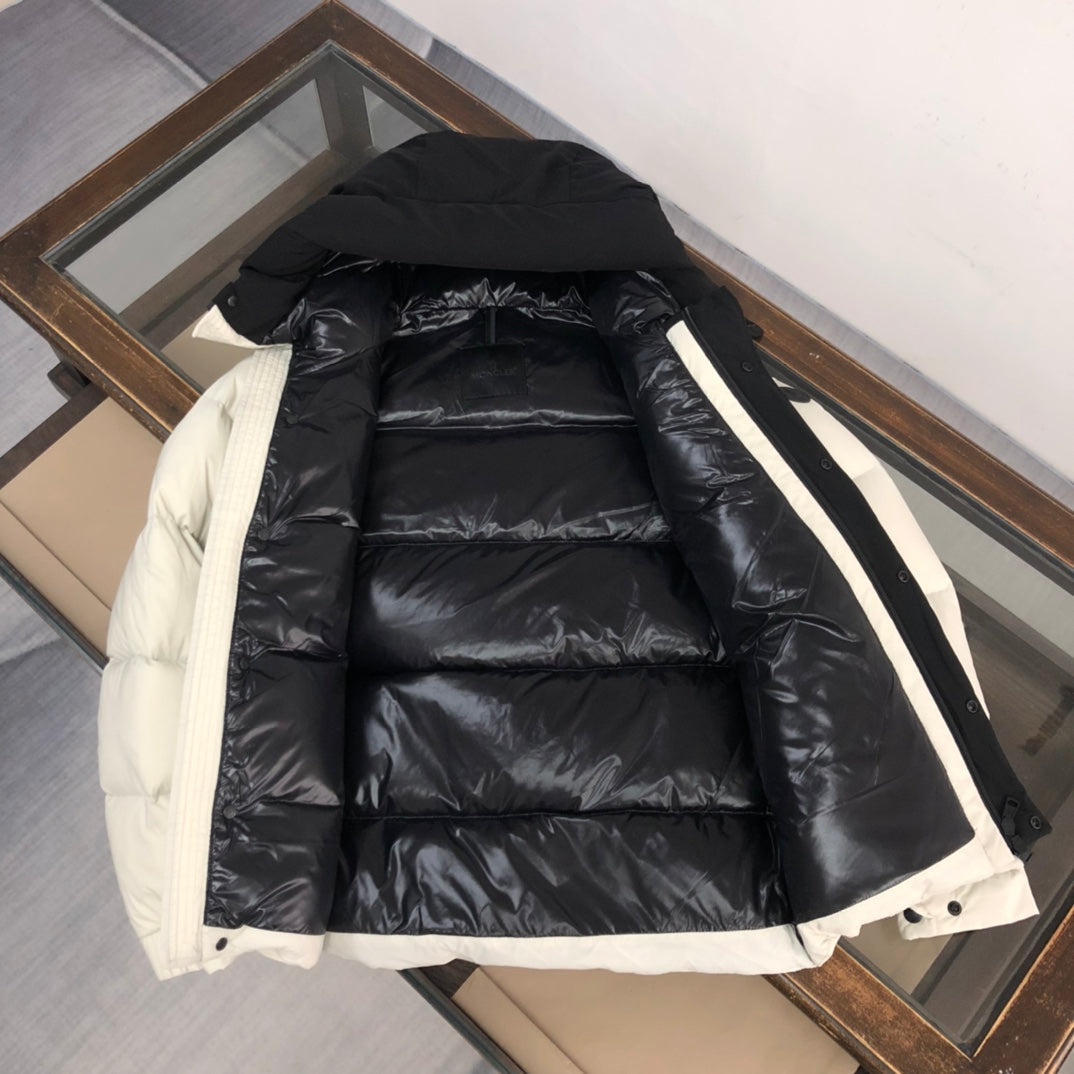 Moncler “Black Warrior” Limited Edition Down Jacket | Men’s Hooded Puffer Coat | Black / Off-White / Dark Gray | Sizes 1–5