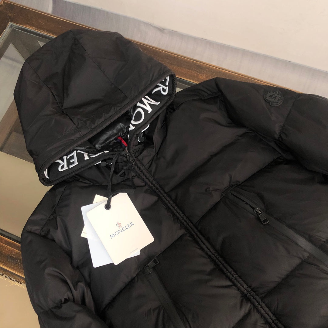Moncler “Black Warrior” Limited Edition Down Jacket | Men’s Hooded Puffer Coat | Black / Off-White / Dark Gray | Sizes 1–5