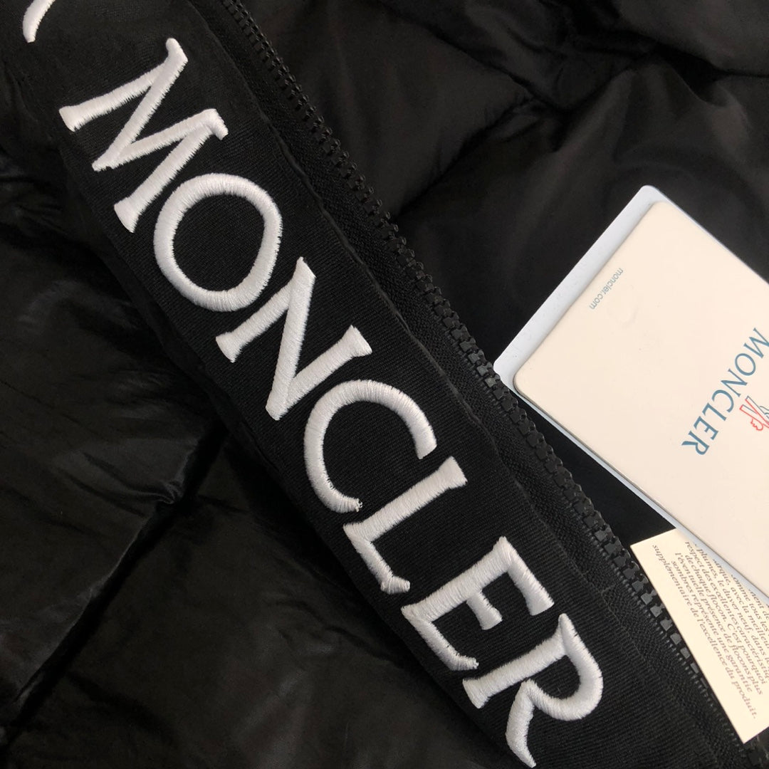 Moncler “Black Warrior” Limited Edition Down Jacket | Men’s Hooded Puffer Coat | Black / Off-White / Dark Gray | Sizes 1–5