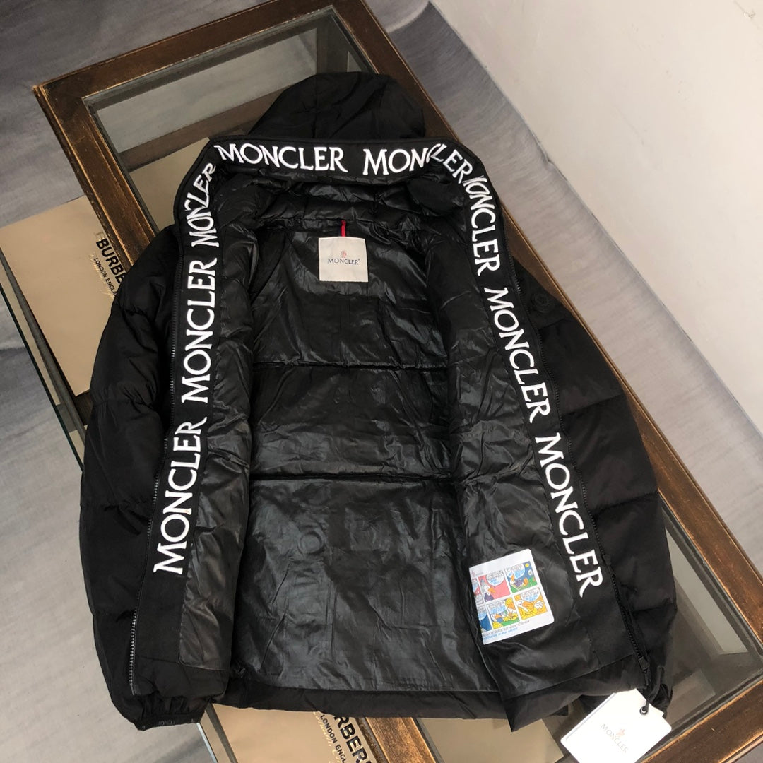 Moncler “Black Warrior” Limited Edition Down Jacket | Men’s Hooded Puffer Coat | Black / Off-White / Dark Gray | Sizes 1–5