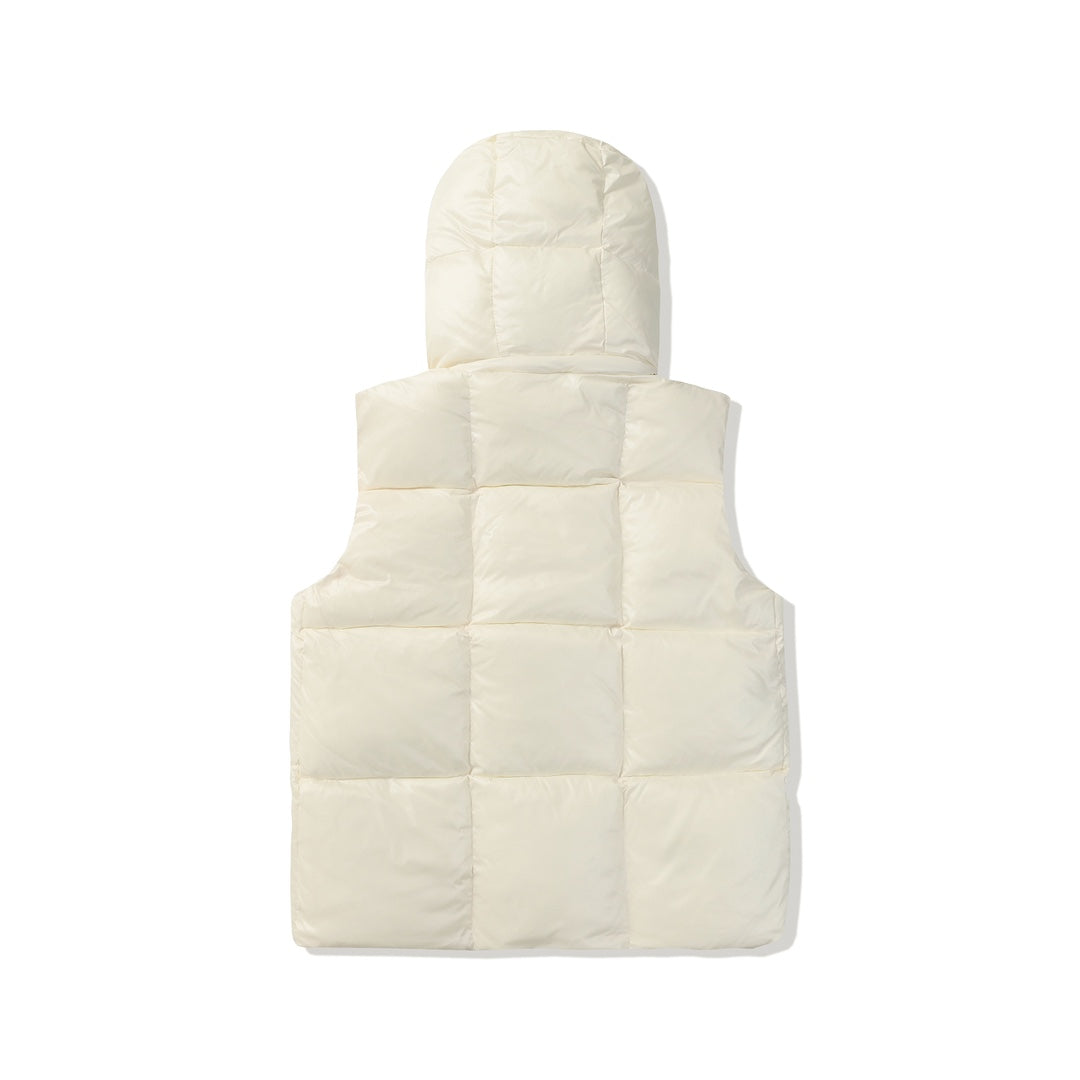 Moncler Parana Women’s Color-Block Hooded Down Vest | Puffer Gilet | Black / White-Pink / Apricot | Sizes 0–3