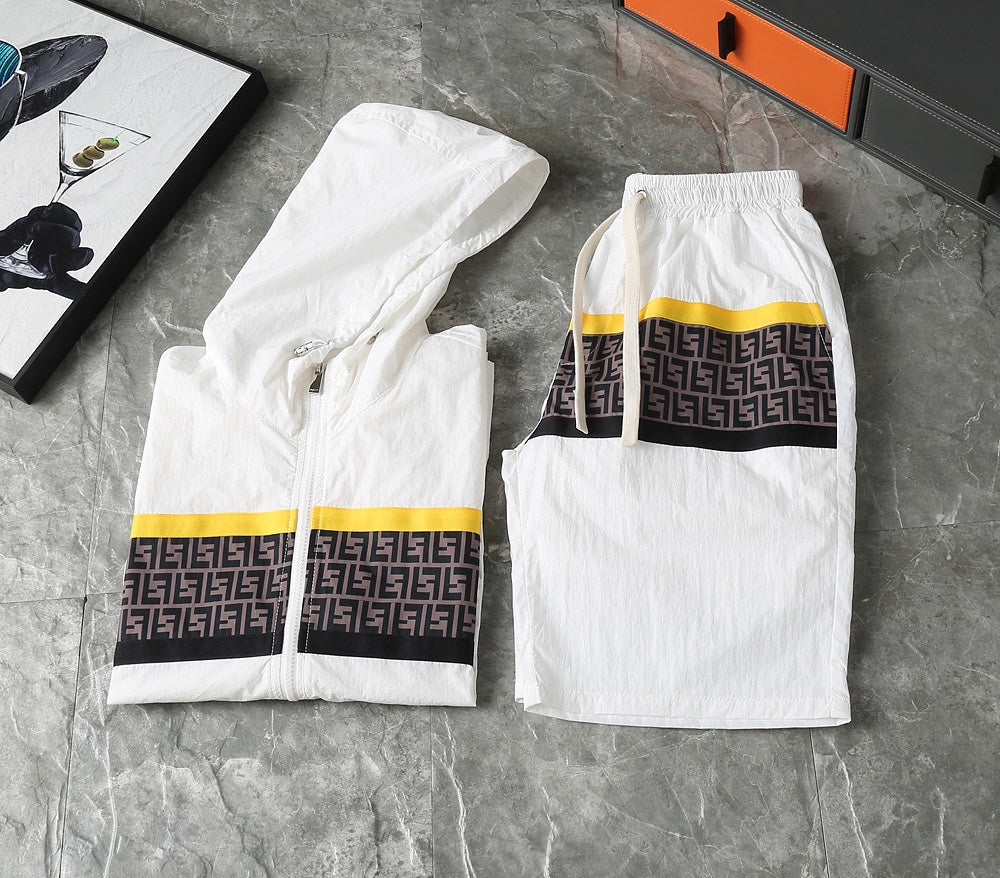 FENDI 2025 Spring/Summer Windbreaker & Shorts Set – Size M-3XL