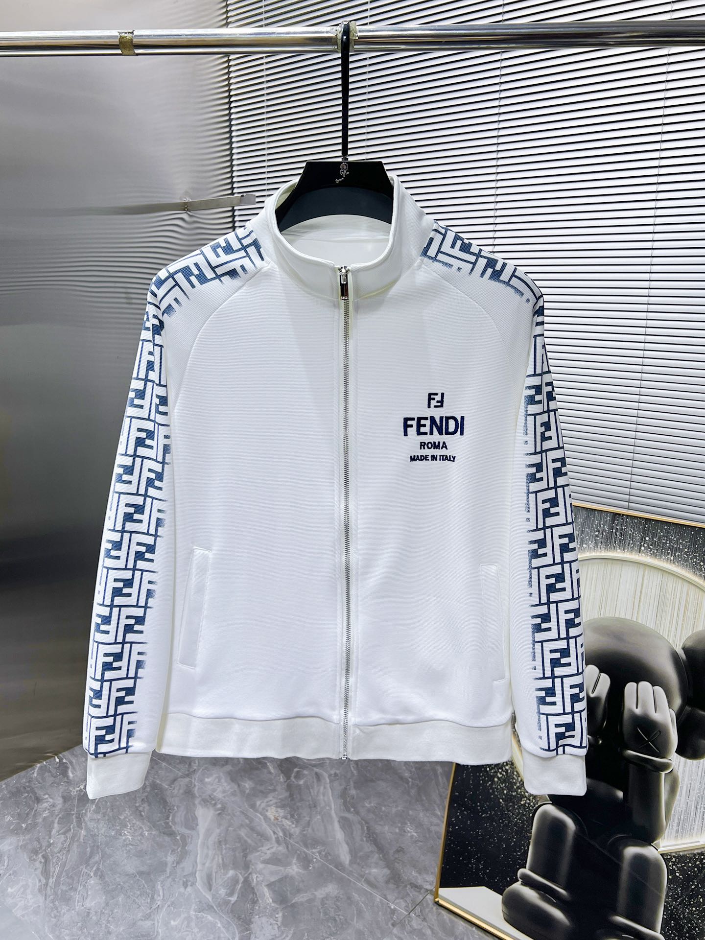 FENDI 2024SS Men’s Logo Tracksuit – Zip Jacket & Pants Set (M–3XL)
