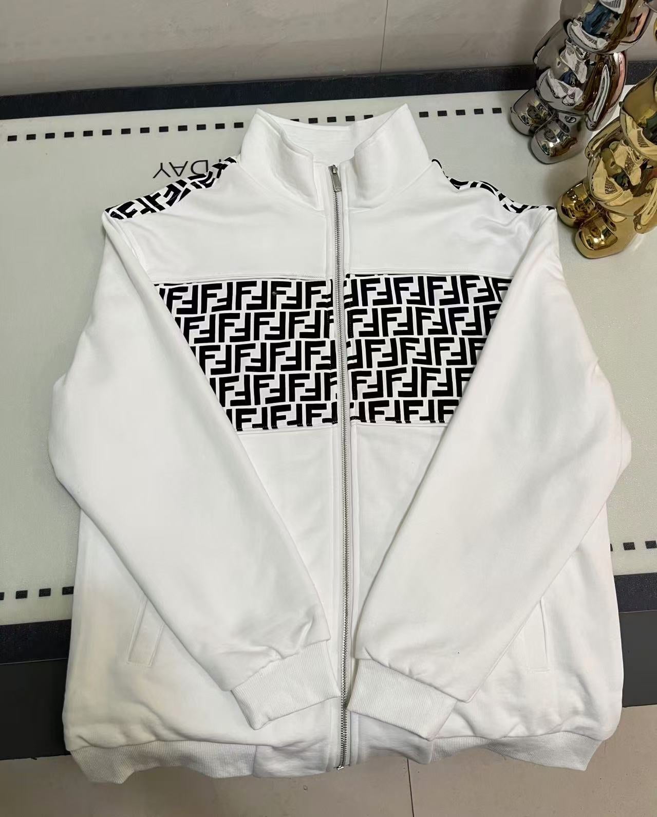 FENDI 2024SS 460g Zip Jacket – FF Monogram Print (XS–L)