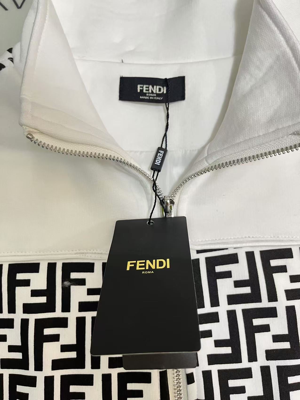 FENDI 2024SS 460g Zip Jacket – FF Monogram Print (XS–L)