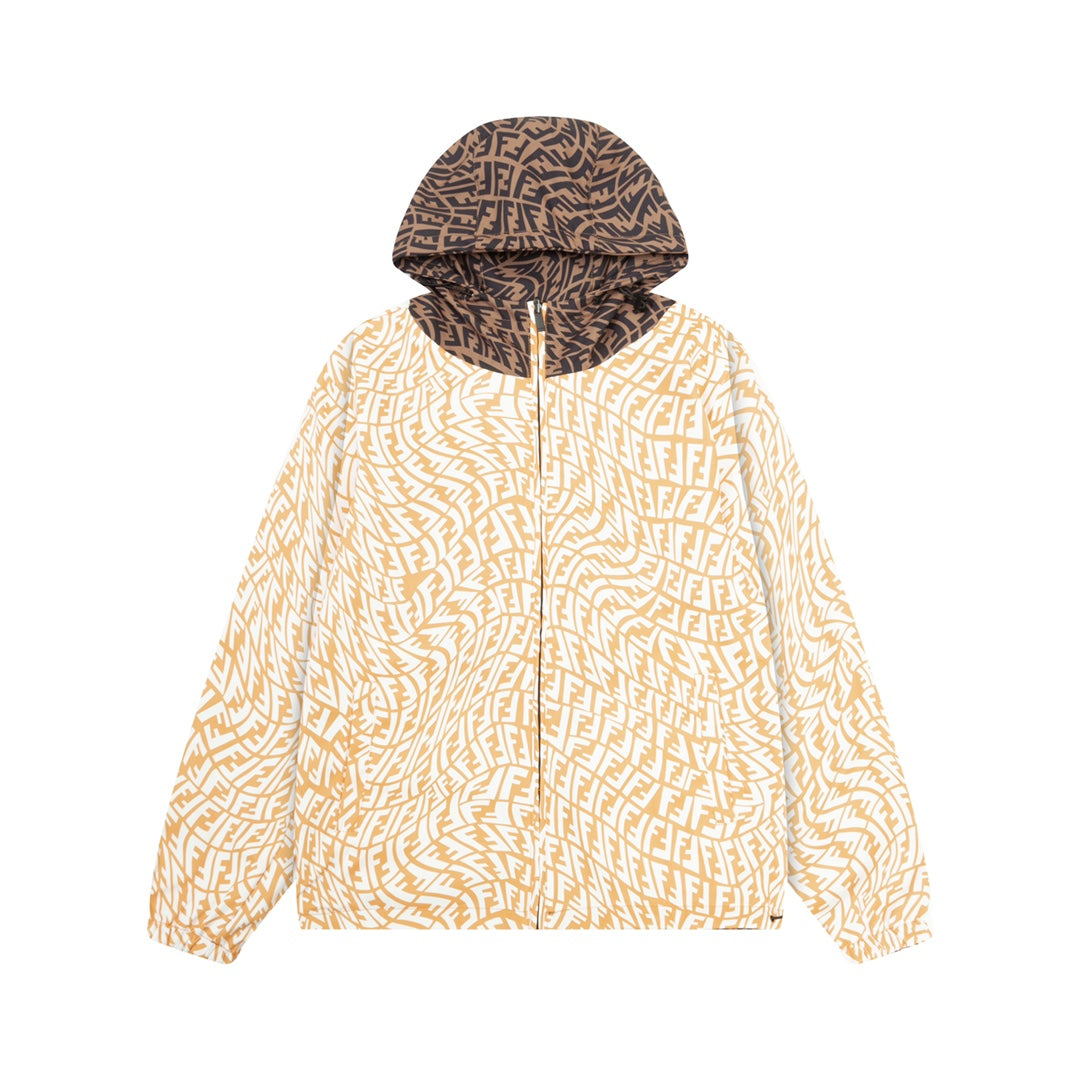 FENDI Fall/Winter Reversible Patchwork Jacket – Letter Print Design (XS–L)