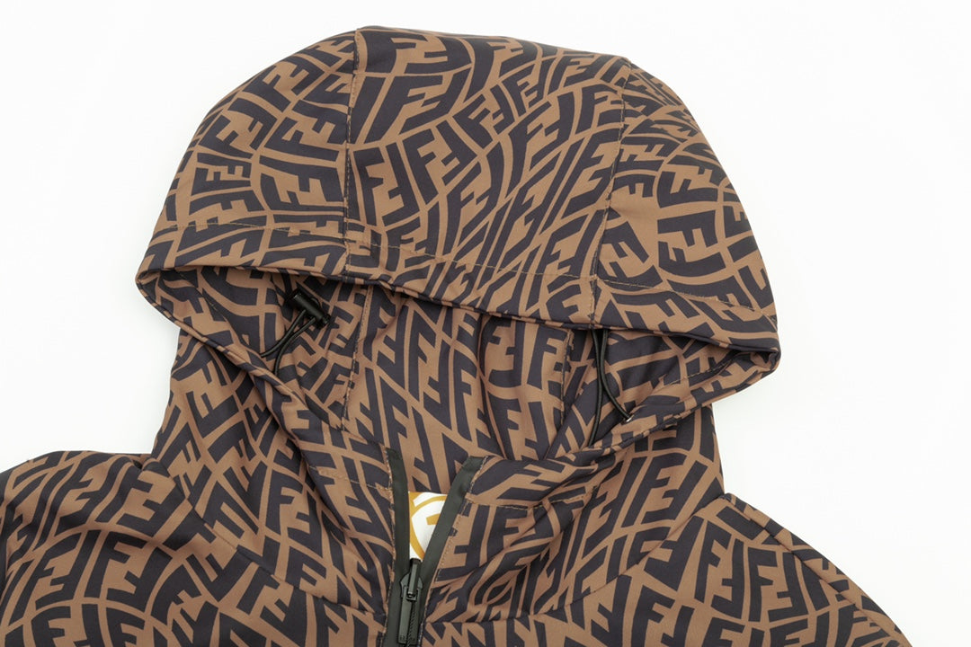 FENDI Fall/Winter Reversible Patchwork Jacket – Letter Print Design (XS–L)