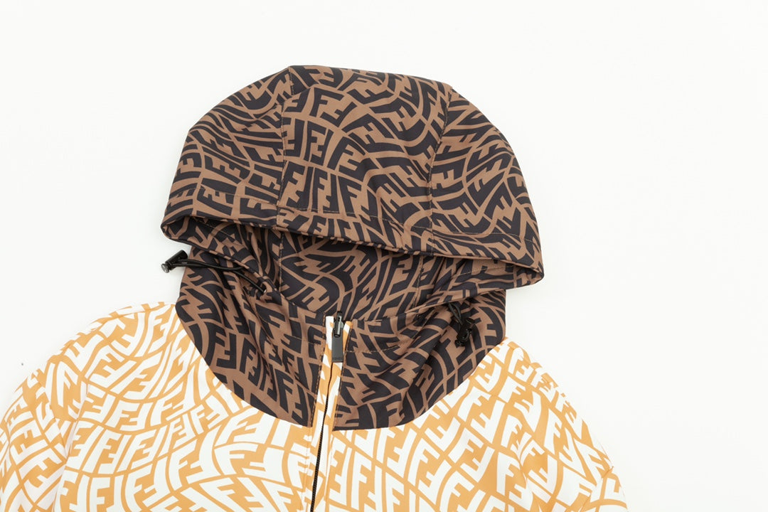 FENDI Fall/Winter Reversible Patchwork Jacket – Letter Print Design (XS–L)