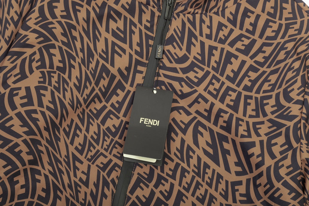 FENDI Fall/Winter Reversible Patchwork Jacket – Letter Print Design (XS–L)