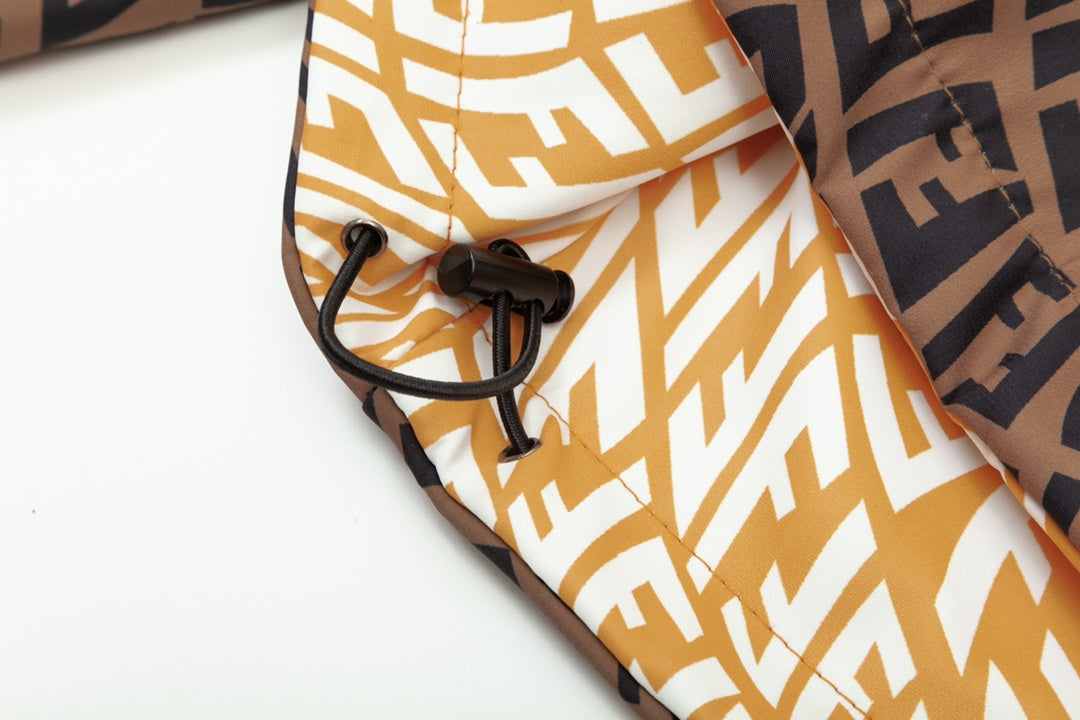 FENDI Fall/Winter Reversible Patchwork Jacket – Letter Print Design (XS–L)