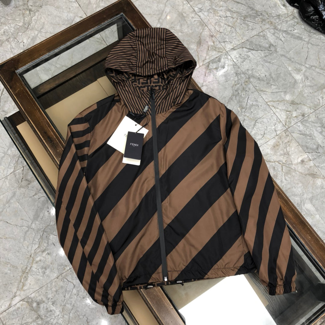 FENDI Reversible Padded Trench Jacket – Triple-Layer Waterproof Memory Fabric (Unisex, XS–L)