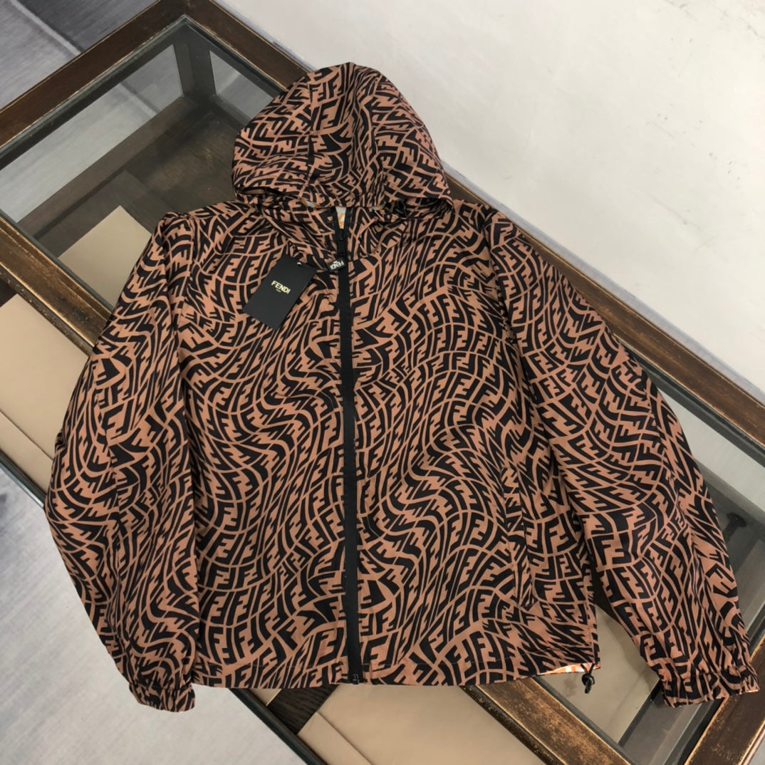 FENDI Reversible Padded Trench Jacket – Triple-Layer Waterproof Memory Fabric (Unisex, XS–L)
