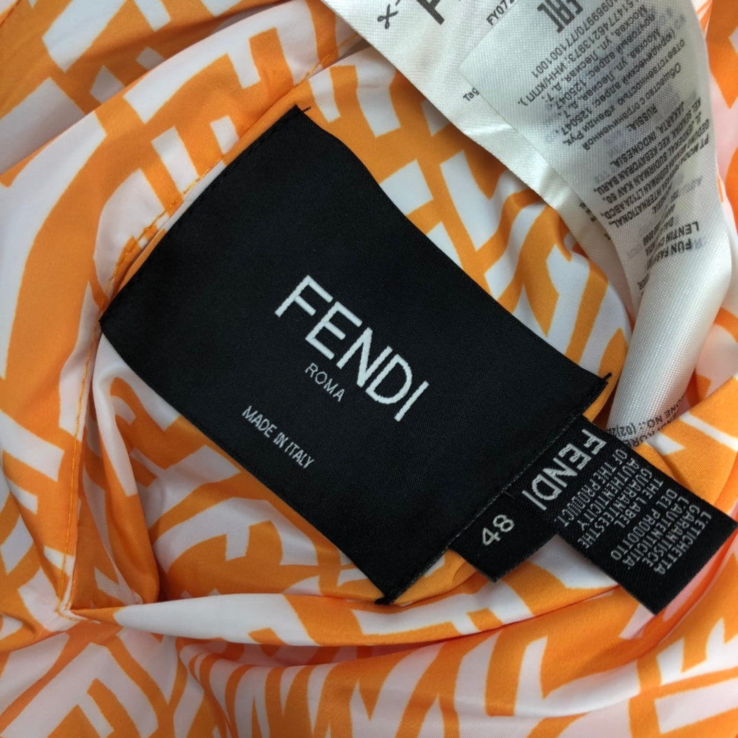 FENDI Reversible Padded Trench Jacket – Triple-Layer Waterproof Memory Fabric (Unisex, XS–L)