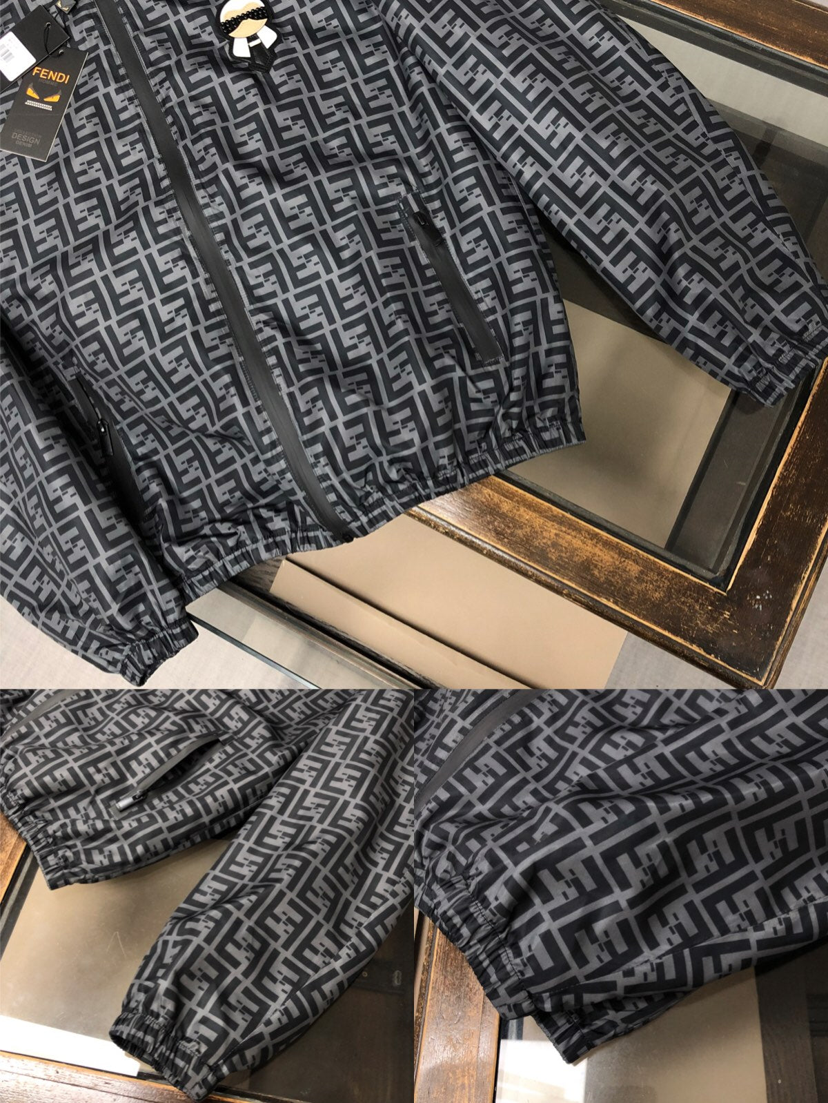 FENDI Karl Lagerfeld Series Hooded Jacket – FF Monogram Print (XS–L)