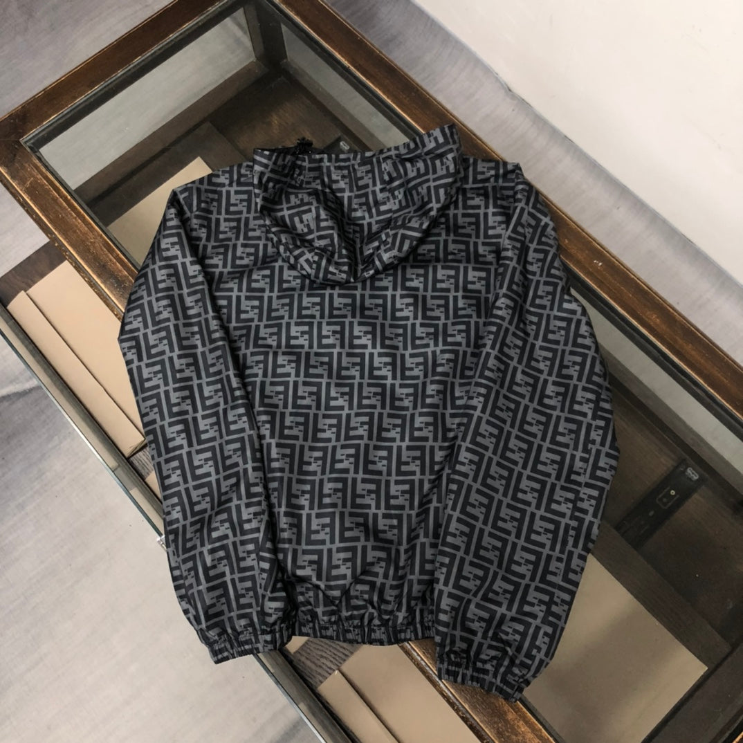 FENDI Karl Lagerfeld Series Hooded Jacket – FF Monogram Print (XS–L)