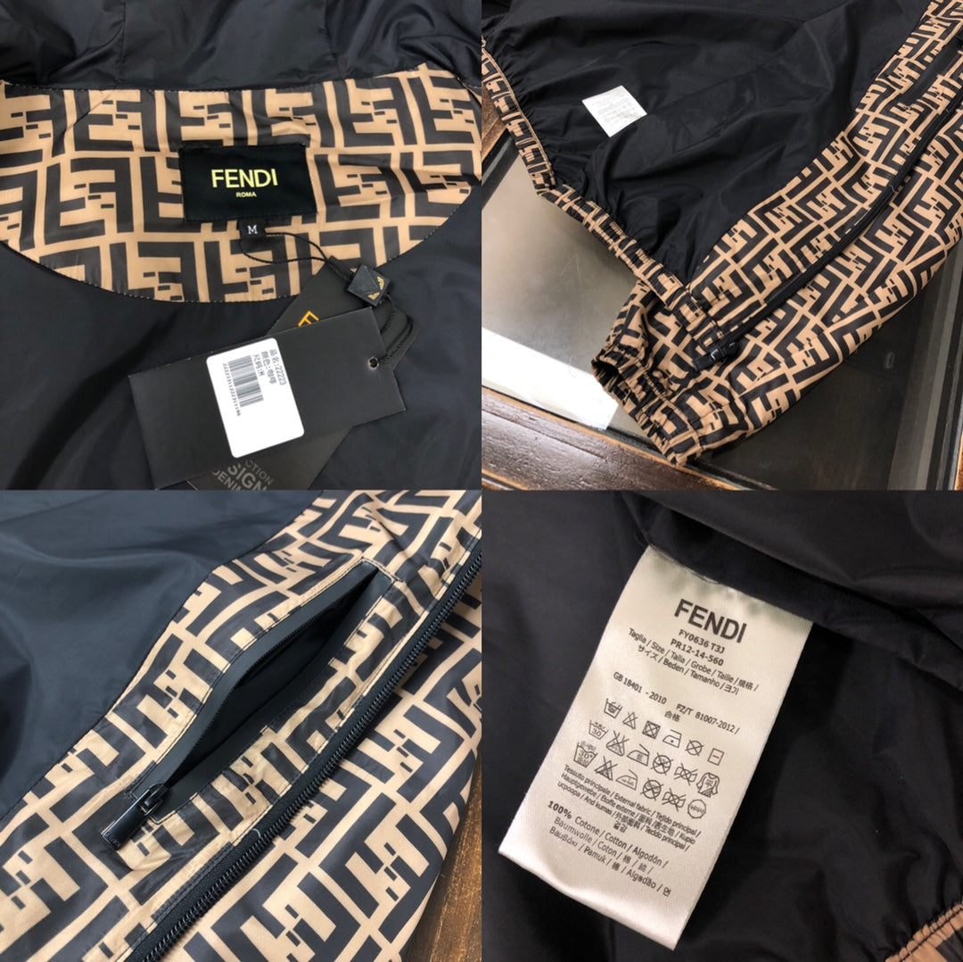 FENDI Karl Lagerfeld Series Hooded Jacket – FF Monogram Print (XS–L)