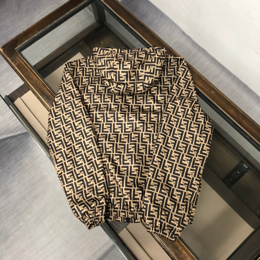 FENDI Karl Lagerfeld Series Hooded Jacket – FF Monogram Print (XS–L)