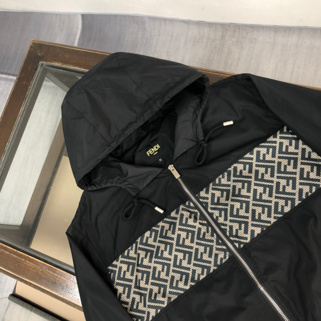 FENDI FF Logo Windbreaker Jacket – Triple-Layer Waterproof Edition (Unisex, XS–L)