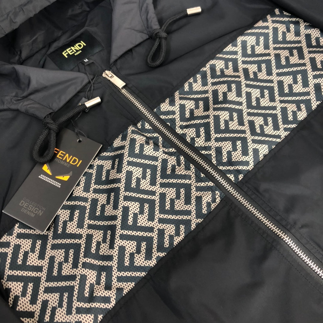 FENDI FF Logo Windbreaker Jacket – Triple-Layer Waterproof Edition (Unisex, XS–L)