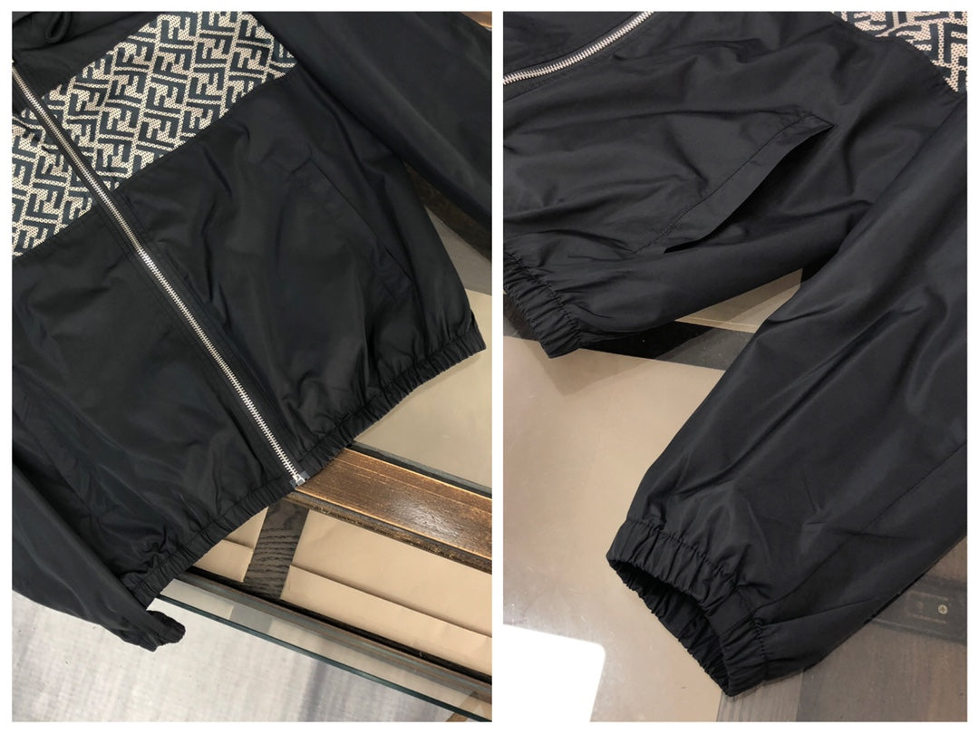 FENDI FF Logo Windbreaker Jacket – Triple-Layer Waterproof Edition (Unisex, XS–L)