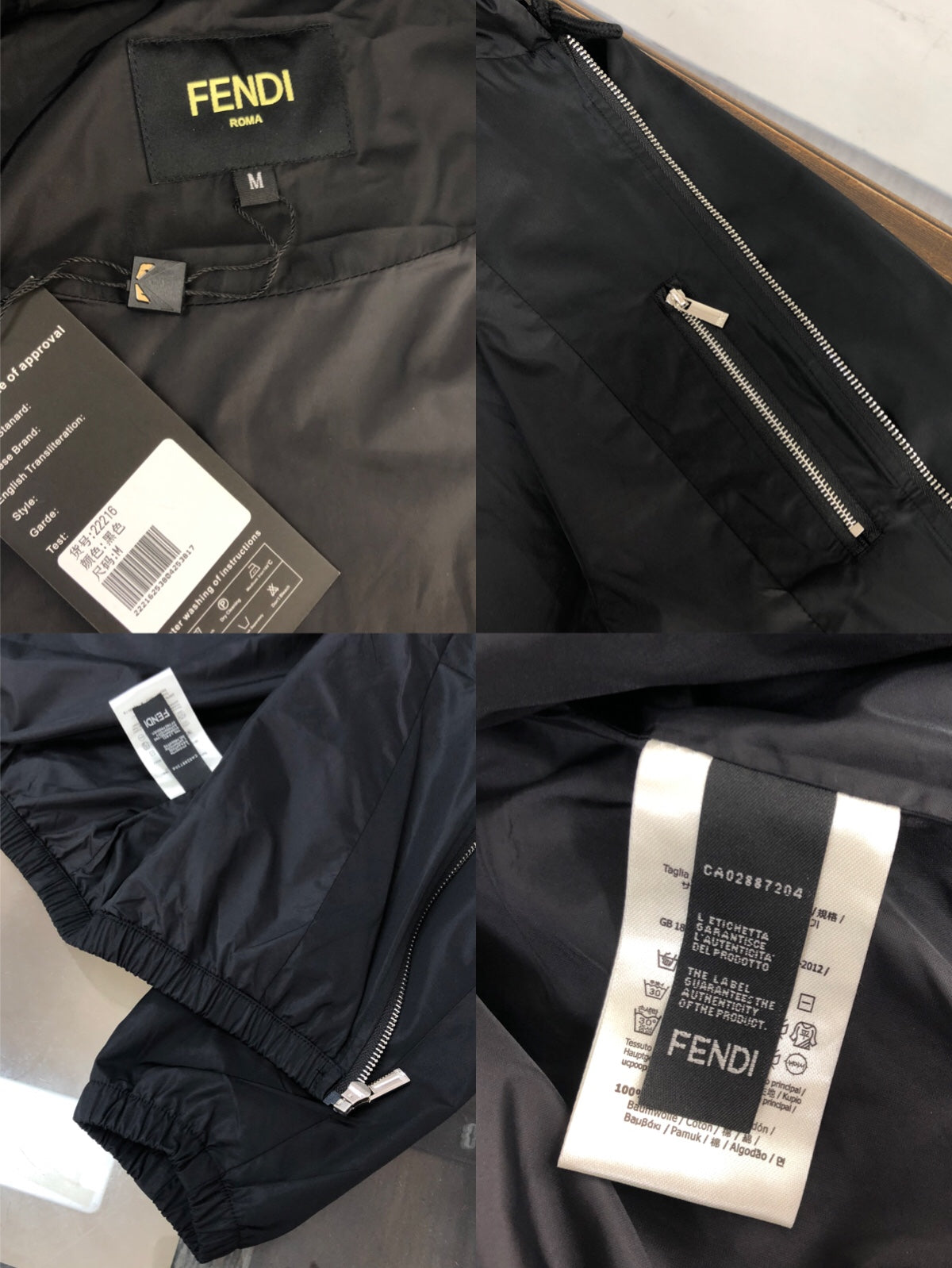 FENDI FF Logo Windbreaker Jacket – Triple-Layer Waterproof Edition (Unisex, XS–L)