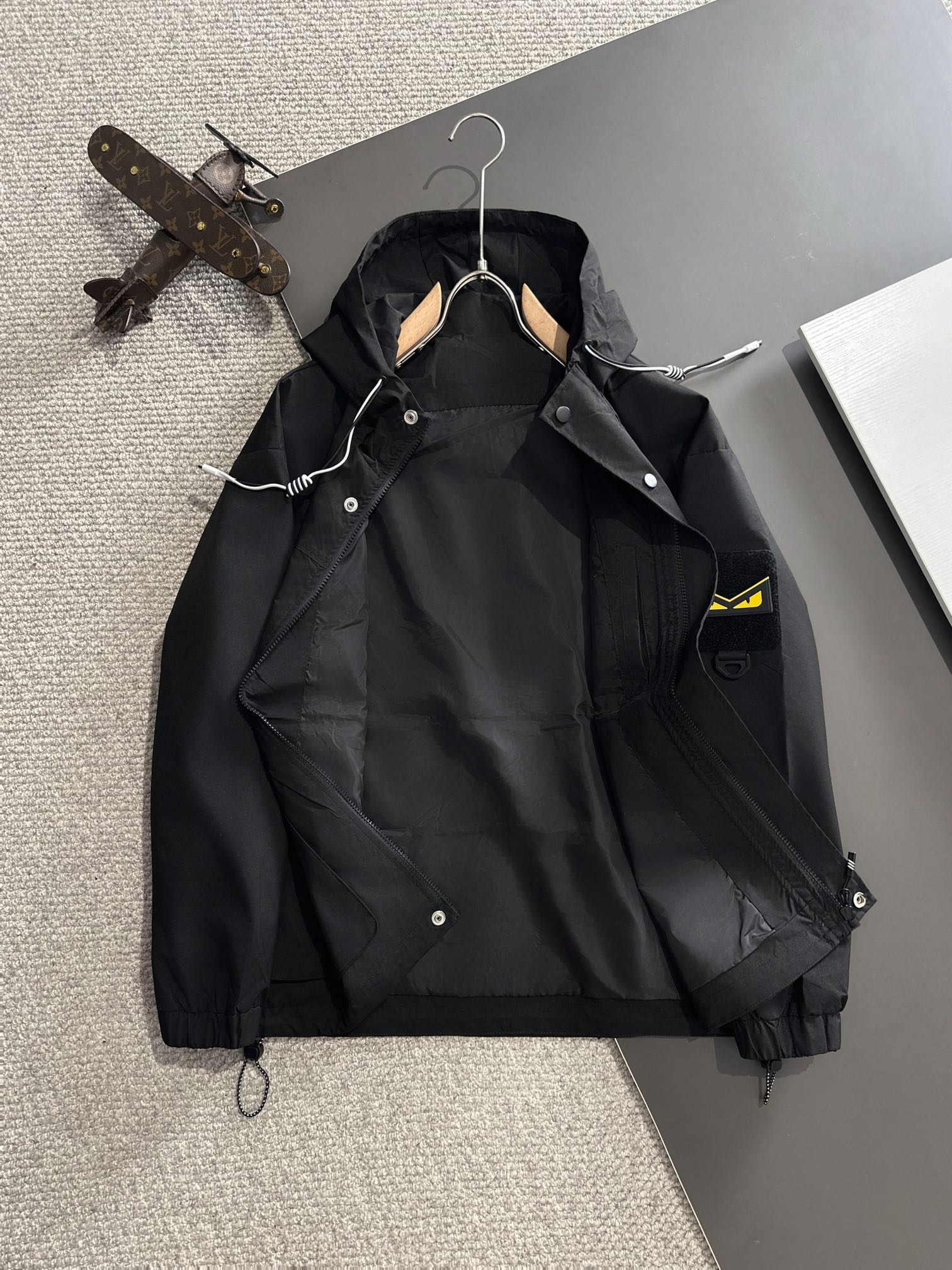 FENDI Hooded Nylon Windbreaker Jacket – Fall/Winter 2024 (M–4XL)