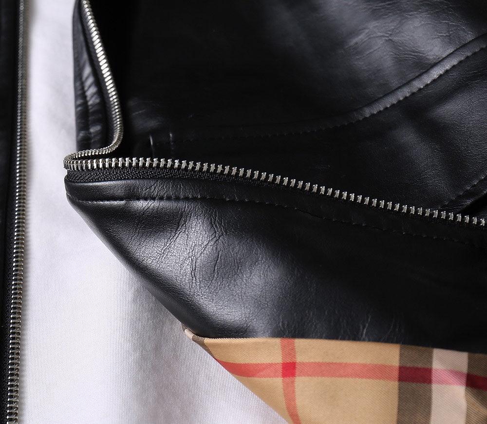 Burberry 2024 Fall Men’s Leather Jacket | Official Release Edition (M–3XL)