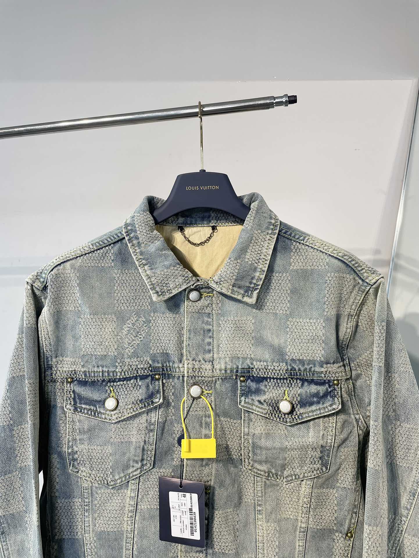 Louis Vuitton Distorted Damier Denim Jacket & Jeans Set | Limited FW24 Edition